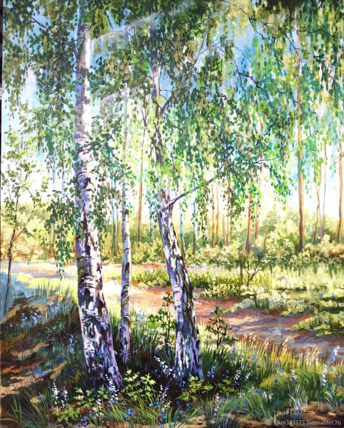 Березовая роща картина Елены Самарской