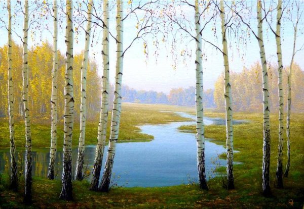 Живопись Ивана Бунина Берёзовая роща