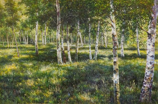 Берёзовая роща 1885-1889 Исаак Левитан