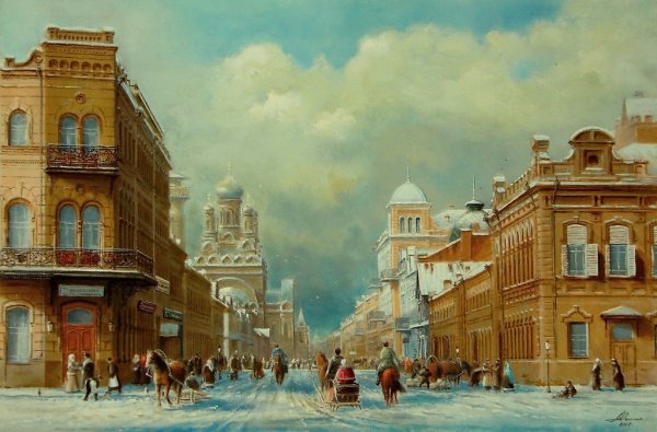 Картины Юрия Анискина астраханские улицы