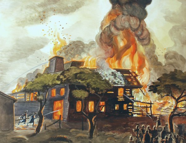 Пожарище картина