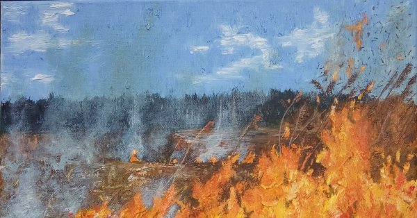 Пожар картины художников