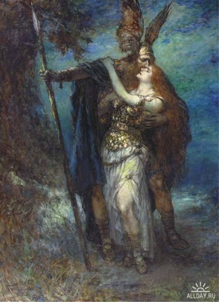 Ferdinand Leeke Вотан и Брунгильда