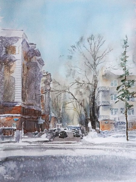 Улица Новокузнецкая на полотнах современных художников