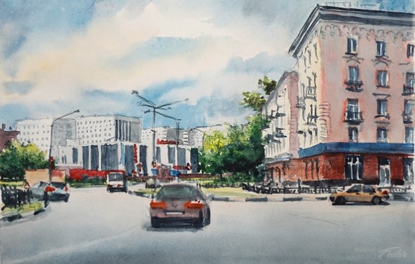 Картины трамвай на улице