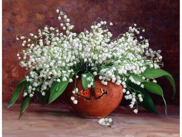 Бузин. Незабудки с ландышами