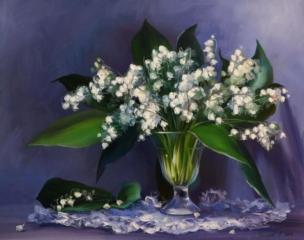 Художник Геннадий Ляпустин Ландыши