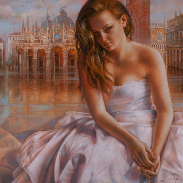 Художник Артур Брагинский женский портрет