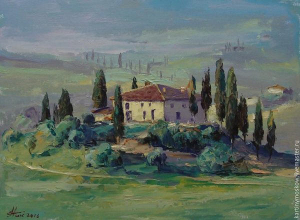 Италия пейзаж живопись Тоскана