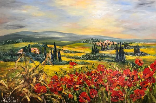 Тоскана картины художников маковые поля