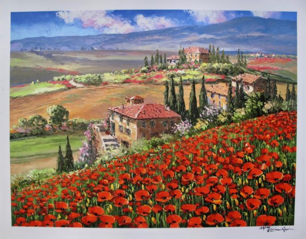 Тоскана картины художников маковые поля
