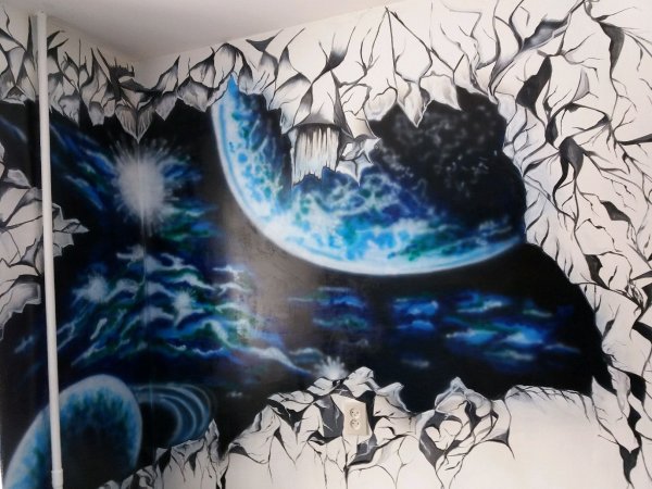 Пейзаж аэрографом