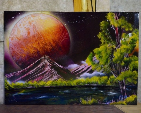 Аэрография на холсте