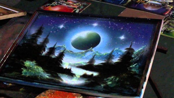 Аэрография на бумаге