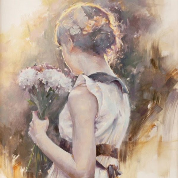 Женщина акварель