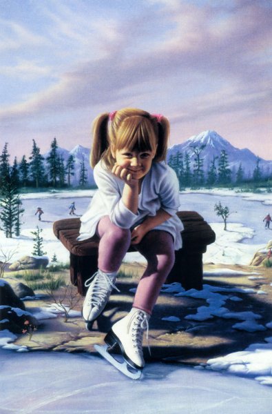 Девочка на коньках картина