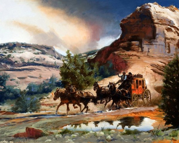 Энди Томас живопись дикого Запада