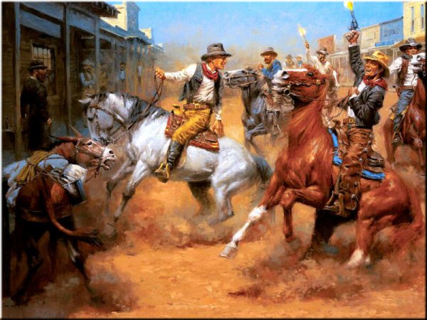 Ковбои Энди Томас (Andy Thomas): живопись в стиле дикого Запада