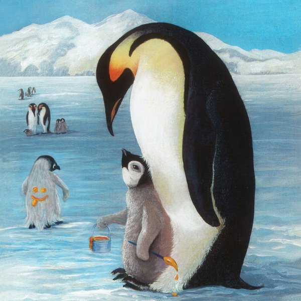 Пингвины живопись