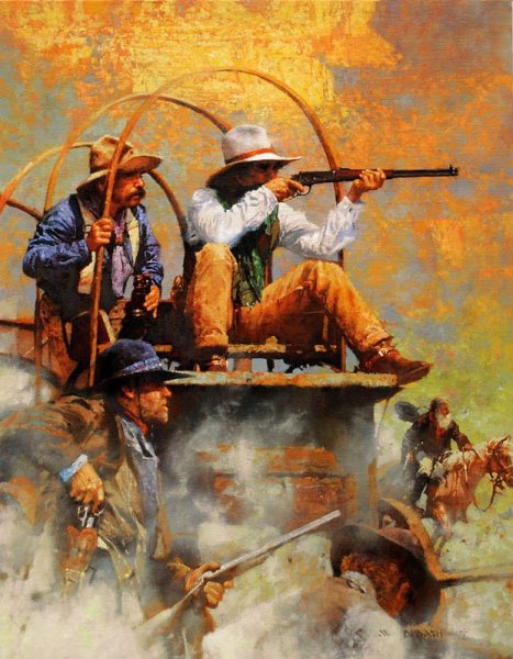 Энди Томас картины дикий Запад Покер