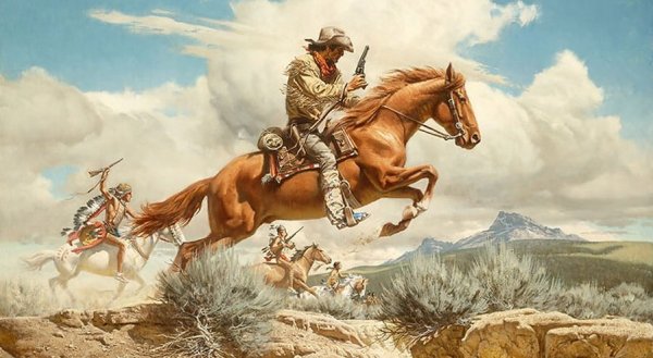 Дикий Запад индейцы и Ковбои