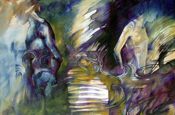 Человек в поезде арт