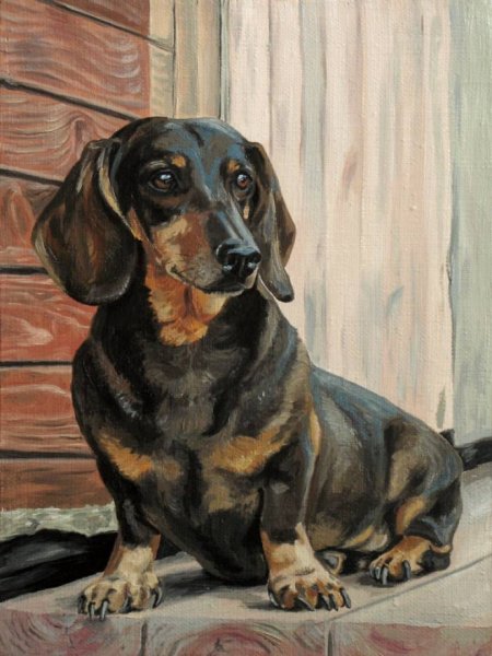 Такса в живописи