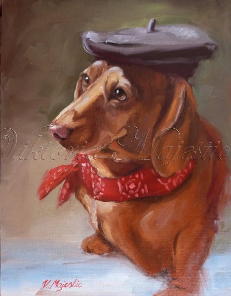 Такса в современной живописи