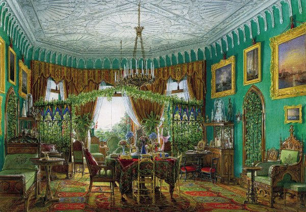 Эдуард Петрович ГАУ (1807-1887) - интерьеры зимнего дворца.