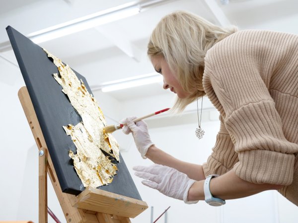 Картины с поталью мастер класс