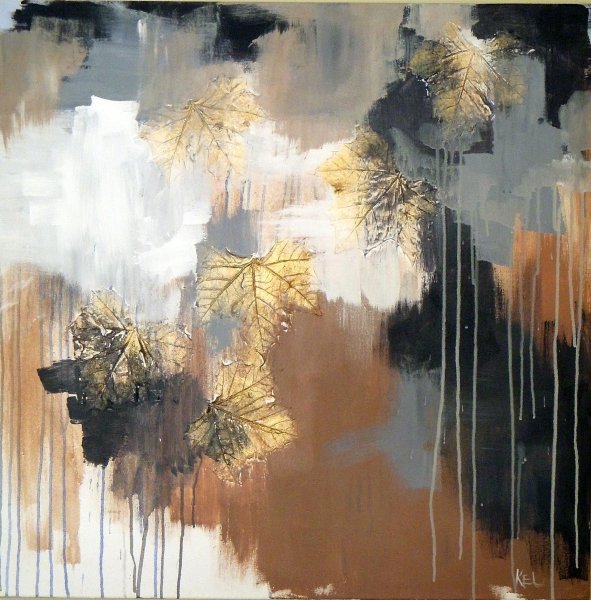 Современная Абстрактная живопись с золотом