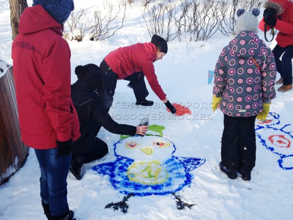Живопись на снегу в Сокольниках