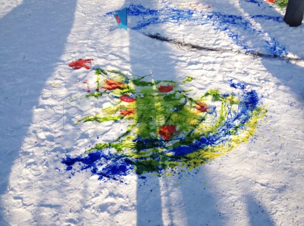 Живопись на снегу парк Сокольники