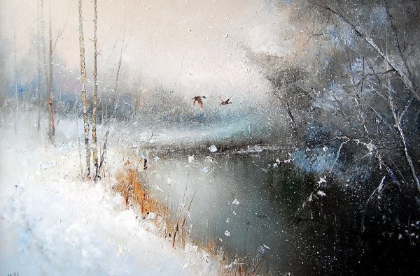 Акварельная зима