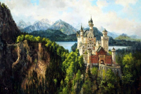 Замок Нойшванштайн художник