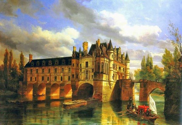 Гравюра замок Шенонсо