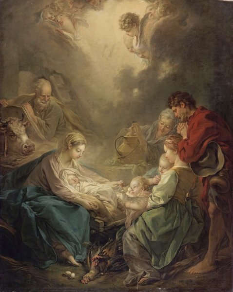 Картина поклонение Пастухов Буше