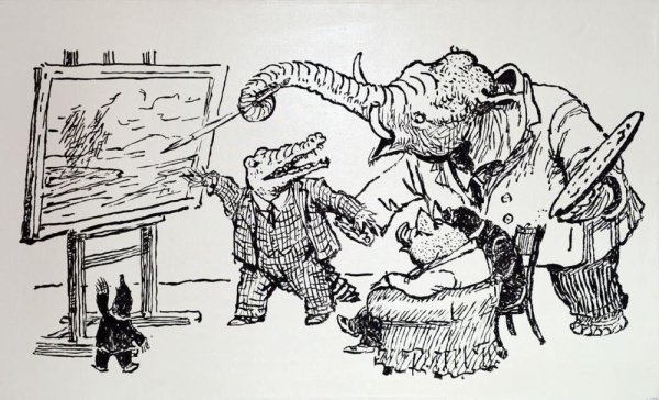 Слон живописец картина