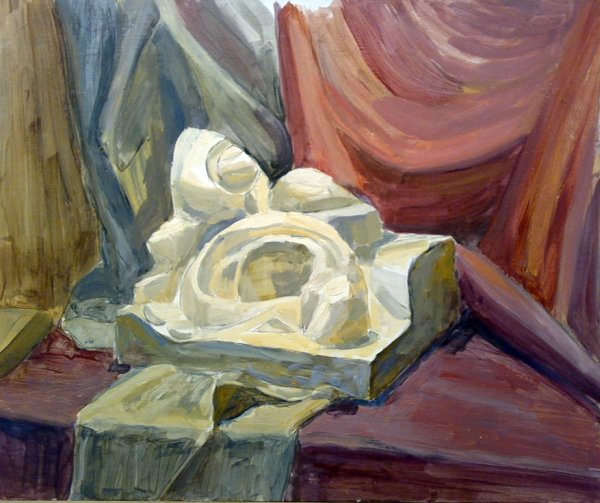 Гризайль маслом гипс