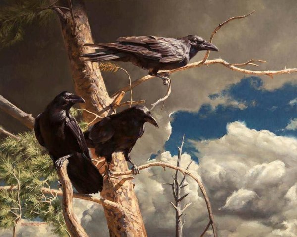 Ворон живопись