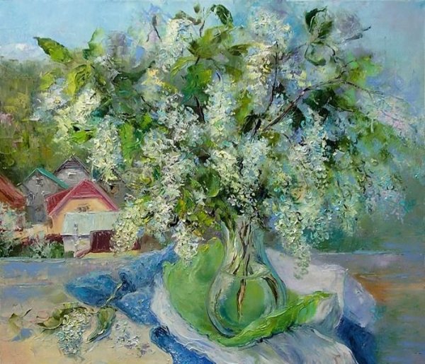 Художник Олег Бороздин черёмуха