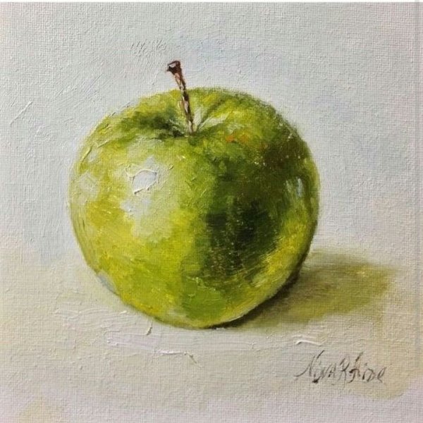 Яблоко акварелью Андрияка