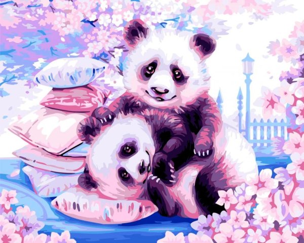 Панда живопись