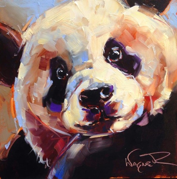 Ольга Вагнер Панда маслом