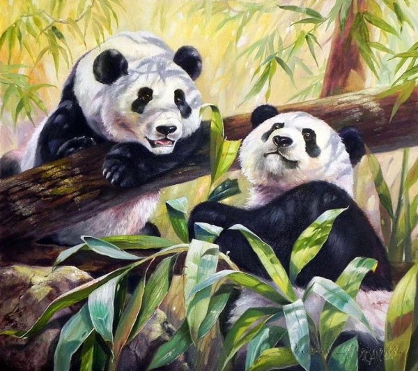 Пейзаж с пандой
