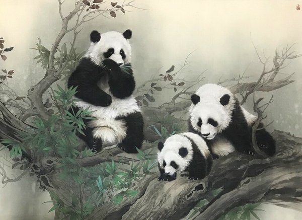 Пейзаж с пандой