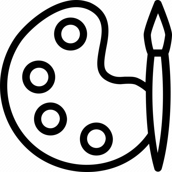 Иконка палитра и кисть