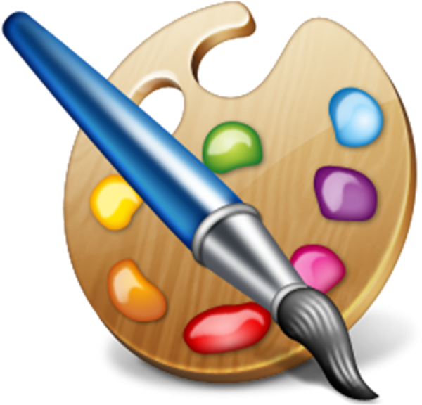 Значок краски и кисть