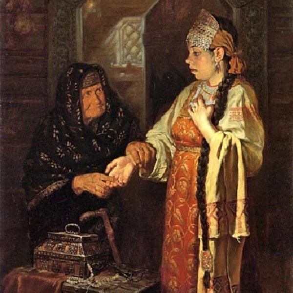 Девушки гадают картина