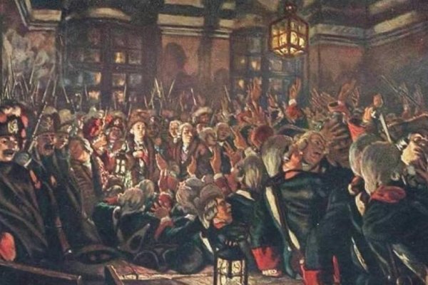 Лансере воцарение Елизаветы Петровны 25 ноября 1741 года.